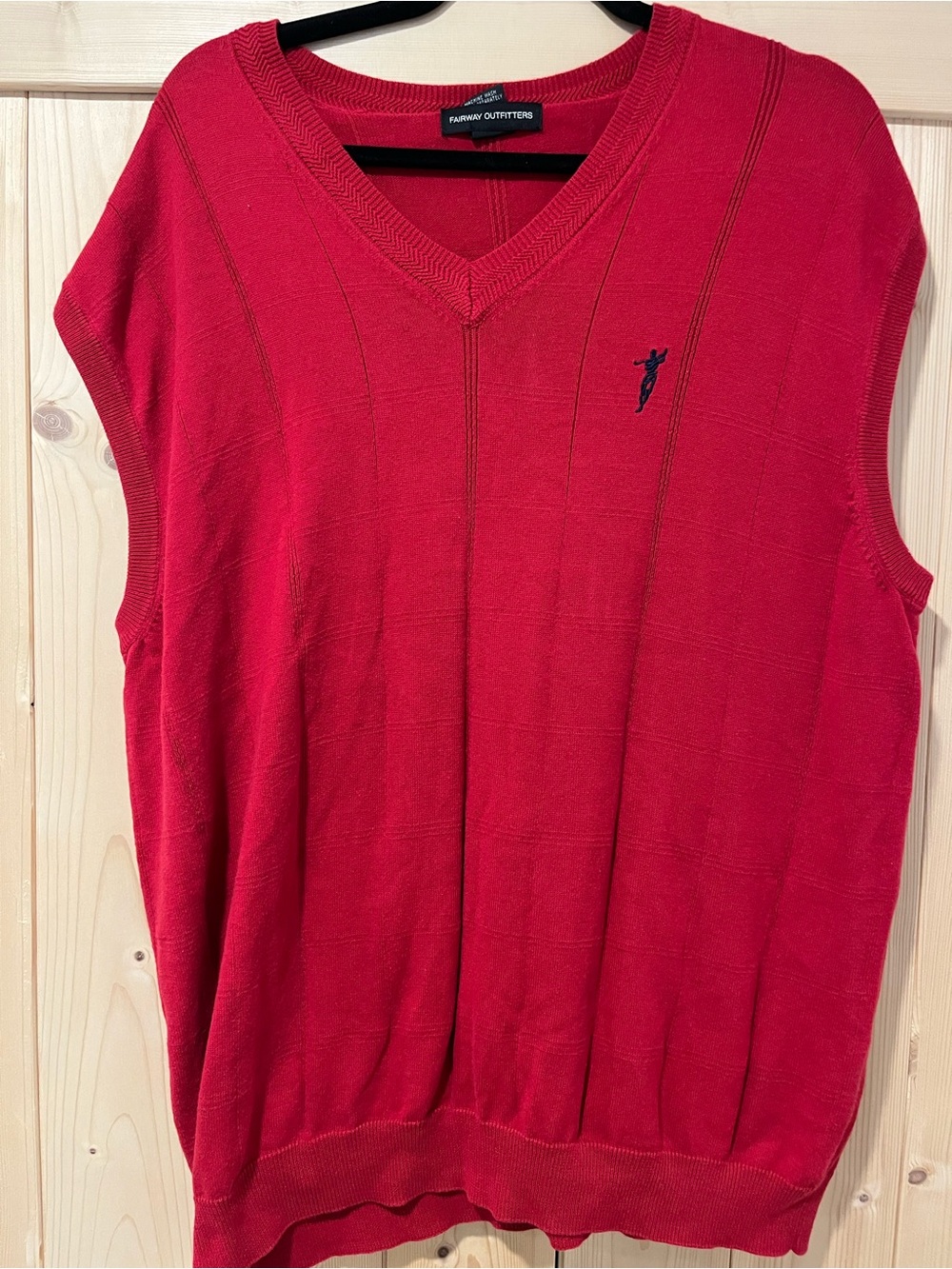 Fairway Outfitters Men’s Red V-Neck Sweater Vest XL ⛳️
